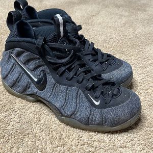 Nike Air Foamposite Pro Grey Leather Fleece Wool